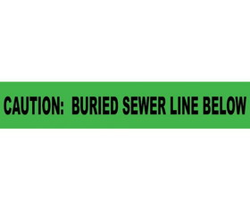 NMC NDGS Caution Buried Sewer Line Below Informer Non-Detectable Warning Tape